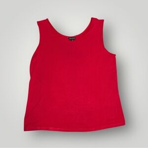 Multiples Women's XL Red Scoop Neck Sleeveless Knit Rayon Spandex Tank Top
